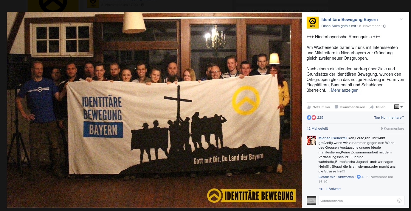 Identitäre Bewegung Bayern gründet Ortgruppe Passau in der rechtsextremen Burschenschaft  Markomannia Wien in Deggendorf